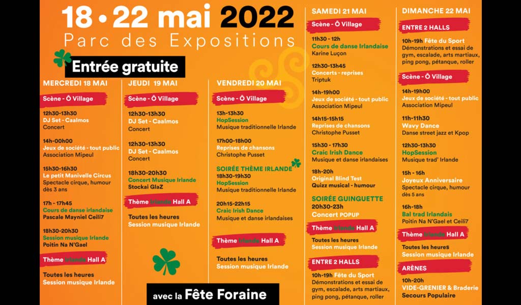 Programme Foire de Poitiers 2022